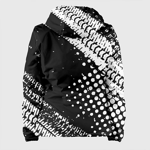 Женская куртка Honda - белые следы шин / 3D-Черный – фото 2