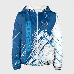 Куртка с капюшоном женская Mazda - краска, цвет: 3D-белый