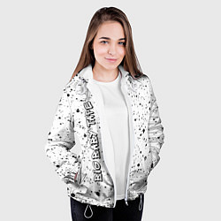 Куртка с капюшоном женская Рэпер Big Baby Tape в стиле граффити: по-вертикали, цвет: 3D-белый — фото 2