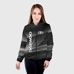 Куртка с капюшоном женская Daewoo - абстракция, цвет: 3D-черный — фото 2