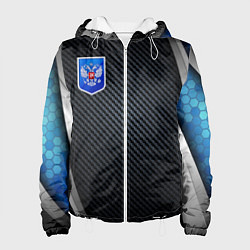 Куртка с капюшоном женская Black & blue Russia, цвет: 3D-белый