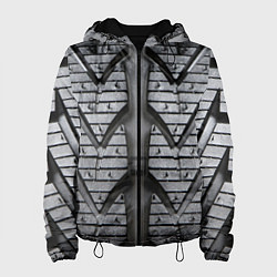 Куртка с капюшоном женская Протектор автомобильного колеса, цвет: 3D-черный