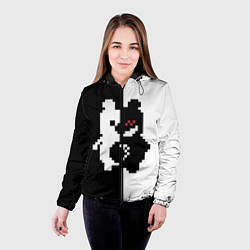 Куртка с капюшоном женская Monokuma pixel, цвет: 3D-черный — фото 2