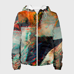 Женская куртка Картинный холст со множеством красок