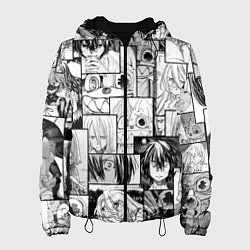 Куртка с капюшоном женская Глейпнир паттерн, цвет: 3D-черный