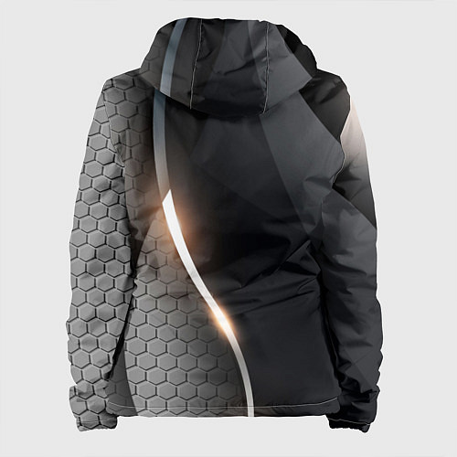 Женская куртка Герб РФ киберпанк / 3D-Черный – фото 2