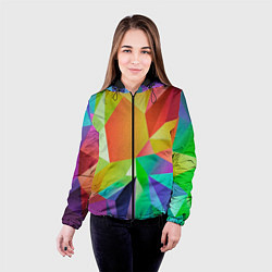 Куртка с капюшоном женская Радужный Кристалл, цвет: 3D-черный — фото 2