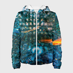 Куртка с капюшоном женская Тени города и краски, цвет: 3D-белый