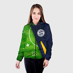 Куртка с капюшоном женская Bayern football field, цвет: 3D-черный — фото 2