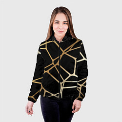 Куртка с капюшоном женская Золотая сеть, цвет: 3D-черный — фото 2