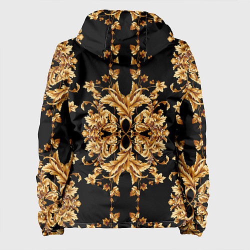 Женская куртка Золотая гжель модные цветы / 3D-Черный – фото 2