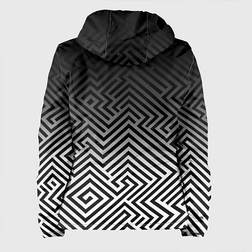 Женская куртка Геометрические узоры с градиентом / 3D-Черный – фото 2