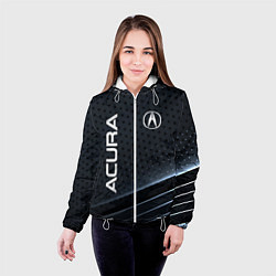 Куртка с капюшоном женская Acura карбон, цвет: 3D-белый — фото 2