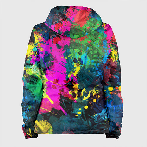 Женская куртка Разноцветные кляксы красов / 3D-Черный – фото 2