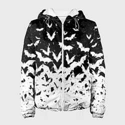 Женская куртка Black and white bat pattern