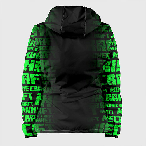 Женская куртка Лицо Крипера - Майнкрафт / 3D-Черный – фото 2