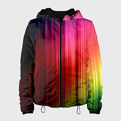 Куртка с капюшоном женская Цветной спектр, цвет: 3D-черный