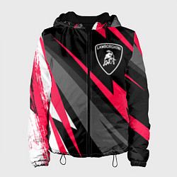 Куртка с капюшоном женская Lamborghini fast lines, цвет: 3D-черный
