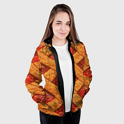 Куртка с капюшоном женская Сладкий вишневый пирог, цвет: 3D-черный — фото 2