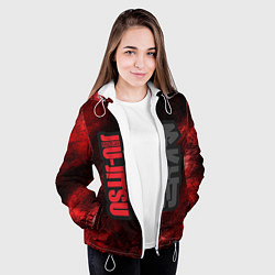 Куртка с капюшоном женская Jiu-Jitsu Bazilian Black-Red, цвет: 3D-белый — фото 2