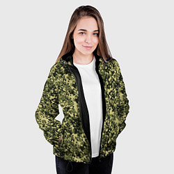 Куртка с капюшоном женская Камуфляж Flecktarn Jeitai, цвет: 3D-черный — фото 2