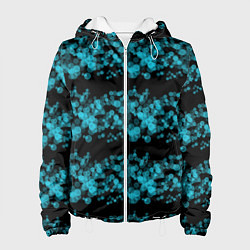 Куртка с капюшоном женская Полосы из кругов, цвет: 3D-белый