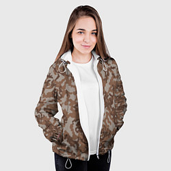 Куртка с капюшоном женская Камуфляж ВСР-84 песчаный, цвет: 3D-белый — фото 2