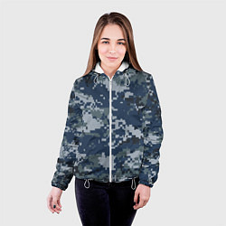 Куртка с капюшоном женская Камуфляж Росгвардия цифра, цвет: 3D-белый — фото 2