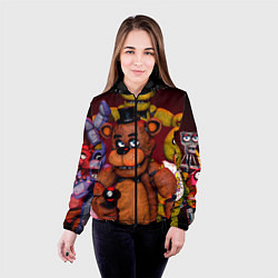 Куртка с капюшоном женская Пять ночей Фредди, цвет: 3D-черный — фото 2