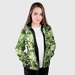 Куртка с капюшоном женская Камуфляж Flectar-D, цвет: 3D-черный — фото 2