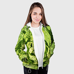 Куртка с капюшоном женская Свежая капуста, цвет: 3D-белый — фото 2