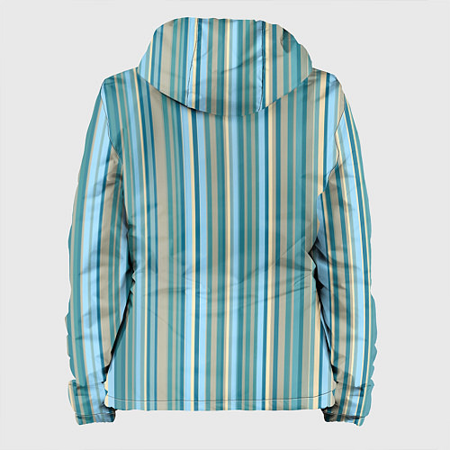 Женская куртка Текстура полосы зелено-голубой / 3D-Черный – фото 2