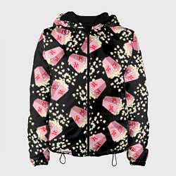 Куртка с капюшоном женская Попкорн, цвет: 3D-черный