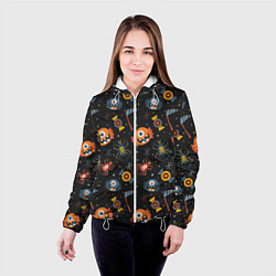 Куртка с капюшоном женская HALLOWEEN ХЭЛЛУИН, цвет: 3D-белый — фото 2