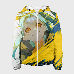 Куртка с капюшоном женская Киберпанк: Бегущие по краю Ребекка, цвет: 3D-белый