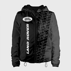 Куртка с капюшоном женская Land Rover speed на темном фоне со следами шин: по, цвет: 3D-черный