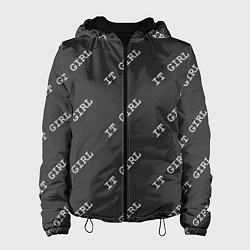 Куртка с капюшоном женская Программисты - IT GIRL, цвет: 3D-черный