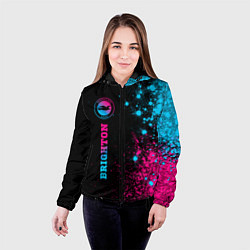 Куртка с капюшоном женская Brighton - neon gradient: по-вертикали, цвет: 3D-черный — фото 2
