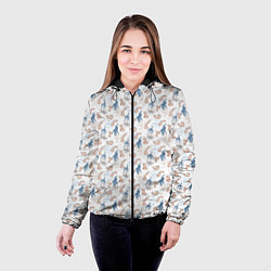 Куртка с капюшоном женская Пенис и растения, цвет: 3D-черный — фото 2