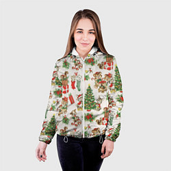 Куртка с капюшоном женская Christmas Рождество, цвет: 3D-белый — фото 2