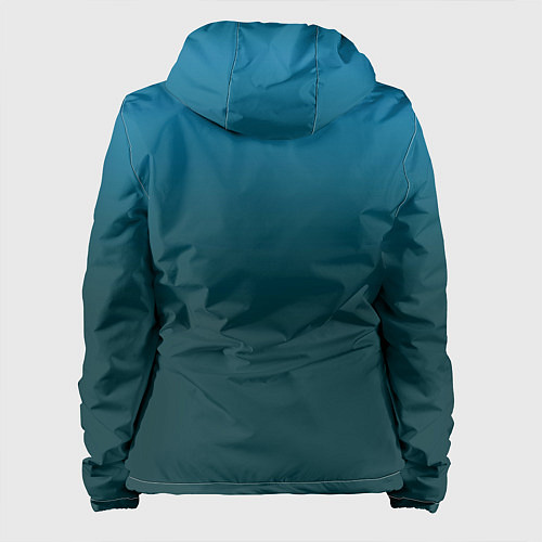 Женская куртка Градиент бирюзовый / 3D-Черный – фото 2