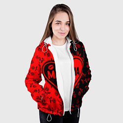 Куртка с капюшоном женская Мама в сердце, цвет: 3D-белый — фото 2