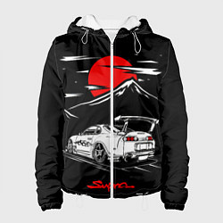 Куртка с капюшоном женская Тойота супра - JDM Style, цвет: 3D-белый