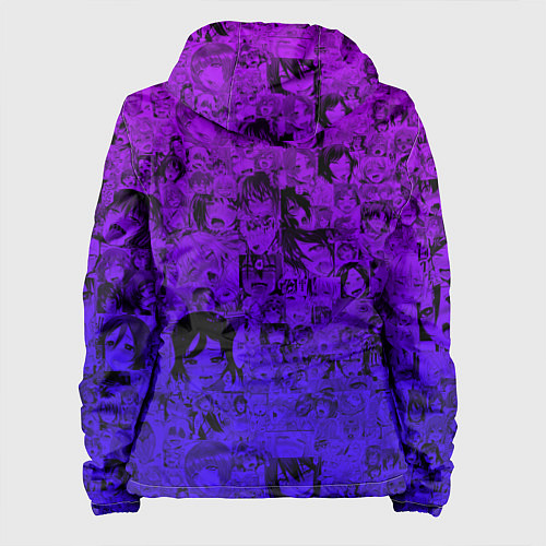 Женская куртка Ахегао яркий градиент / 3D-Черный – фото 2