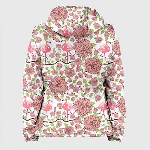 Женская куртка Фламинго и лотосы / 3D-Черный – фото 2