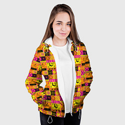 Куртка с капюшоном женская Colored patterned ornament, цвет: 3D-белый — фото 2