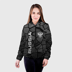 Куртка с капюшоном женская Черная броня Россия, цвет: 3D-черный — фото 2