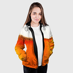 Куртка с капюшоном женская Тёмное пиво, цвет: 3D-черный — фото 2