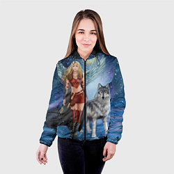 Куртка с капюшоном женская Фэнтези зимние супергерои, цвет: 3D-черный — фото 2