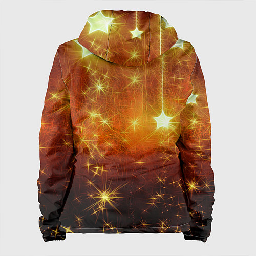 Женская куртка Золотистае звёзды / 3D-Черный – фото 2